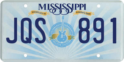 MS license plate JQS891
