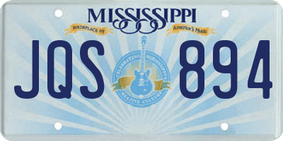 MS license plate JQS894