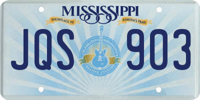 MS license plate JQS903
