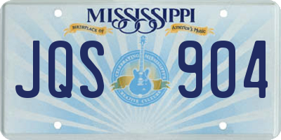 MS license plate JQS904