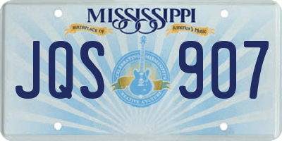 MS license plate JQS907