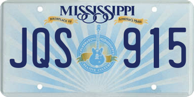 MS license plate JQS915