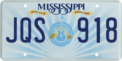MS license plate JQS918
