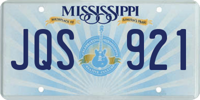 MS license plate JQS921