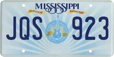 MS license plate JQS923