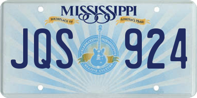 MS license plate JQS924