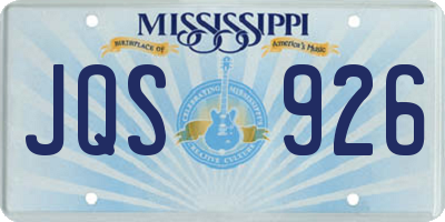 MS license plate JQS926