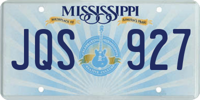 MS license plate JQS927
