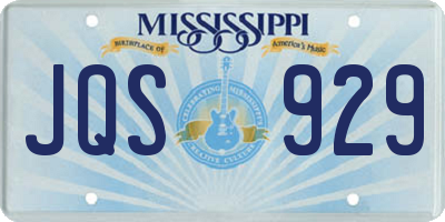 MS license plate JQS929
