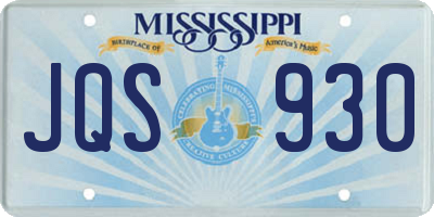 MS license plate JQS930