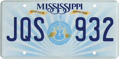 MS license plate JQS932