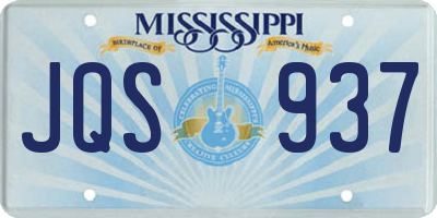MS license plate JQS937