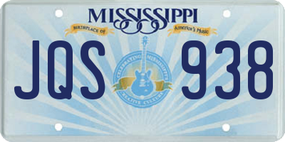 MS license plate JQS938