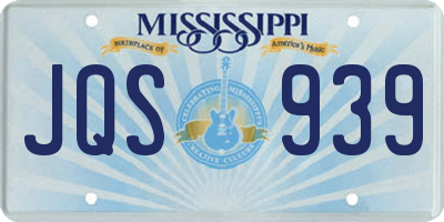 MS license plate JQS939