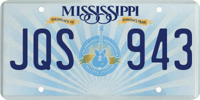 MS license plate JQS943