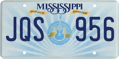 MS license plate JQS956