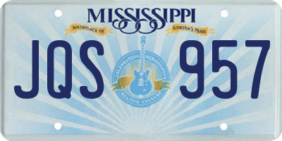 MS license plate JQS957