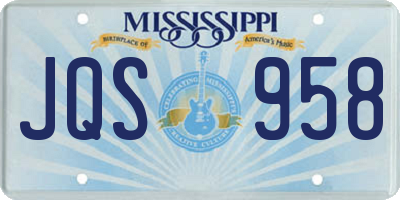 MS license plate JQS958