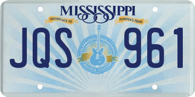 MS license plate JQS961