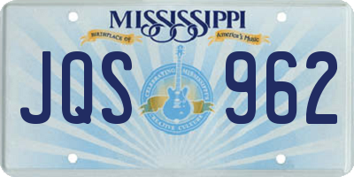 MS license plate JQS962
