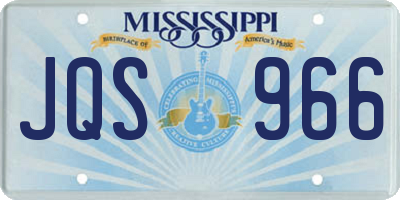 MS license plate JQS966