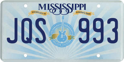 MS license plate JQS993