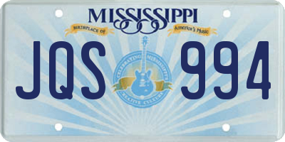 MS license plate JQS994