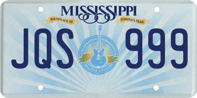 MS license plate JQS999
