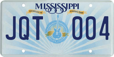 MS license plate JQT004