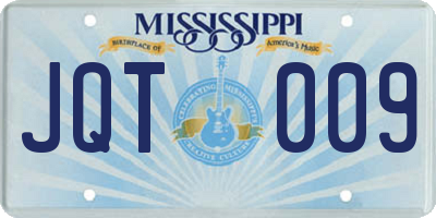 MS license plate JQT009