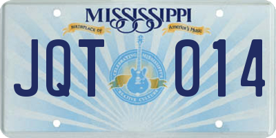 MS license plate JQT014
