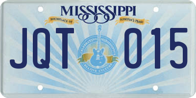 MS license plate JQT015
