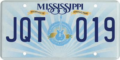 MS license plate JQT019