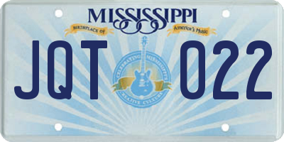 MS license plate JQT022