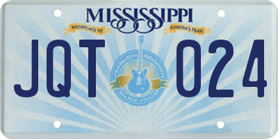 MS license plate JQT024