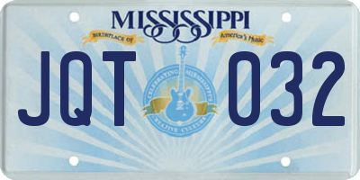 MS license plate JQT032