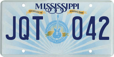 MS license plate JQT042