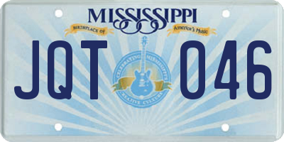 MS license plate JQT046