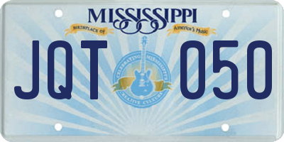MS license plate JQT050