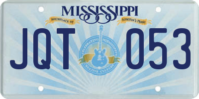 MS license plate JQT053