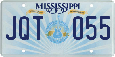 MS license plate JQT055