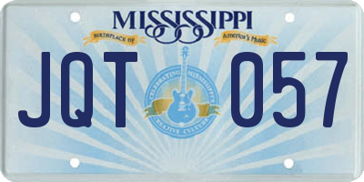 MS license plate JQT057