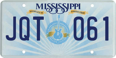 MS license plate JQT061