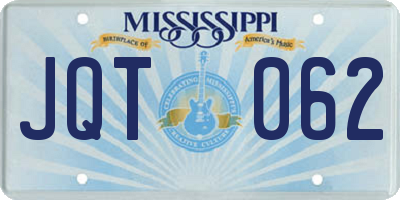 MS license plate JQT062