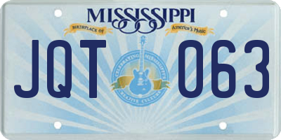 MS license plate JQT063