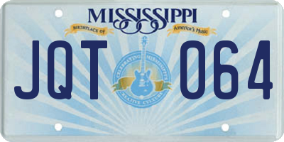 MS license plate JQT064