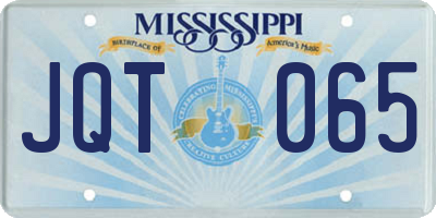 MS license plate JQT065
