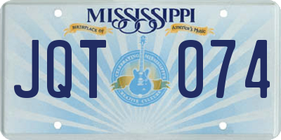 MS license plate JQT074