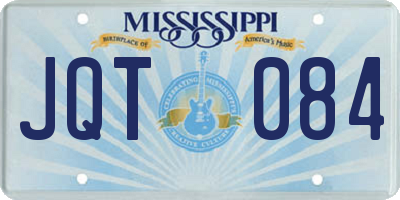 MS license plate JQT084