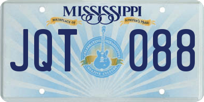 MS license plate JQT088